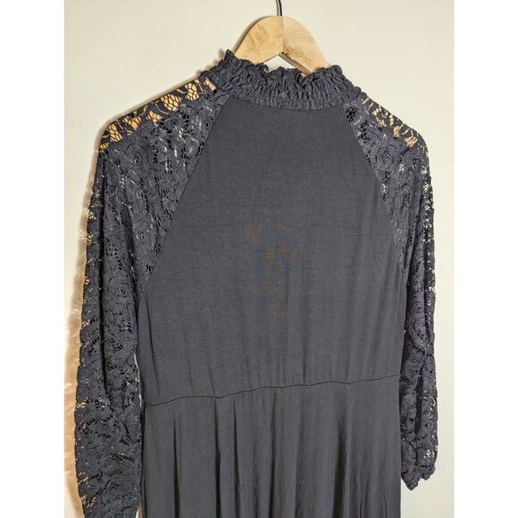 NWT Torrid Black Super Soft Lace Sleeve Skater Dress - Picture 9 of 9